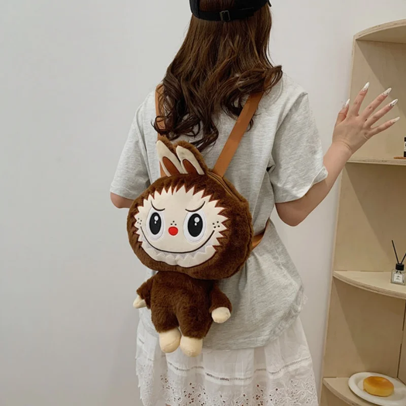 Новый милый рюкзак с героями мультфильмов Labubu 3d куклами мини-сумка через плечо