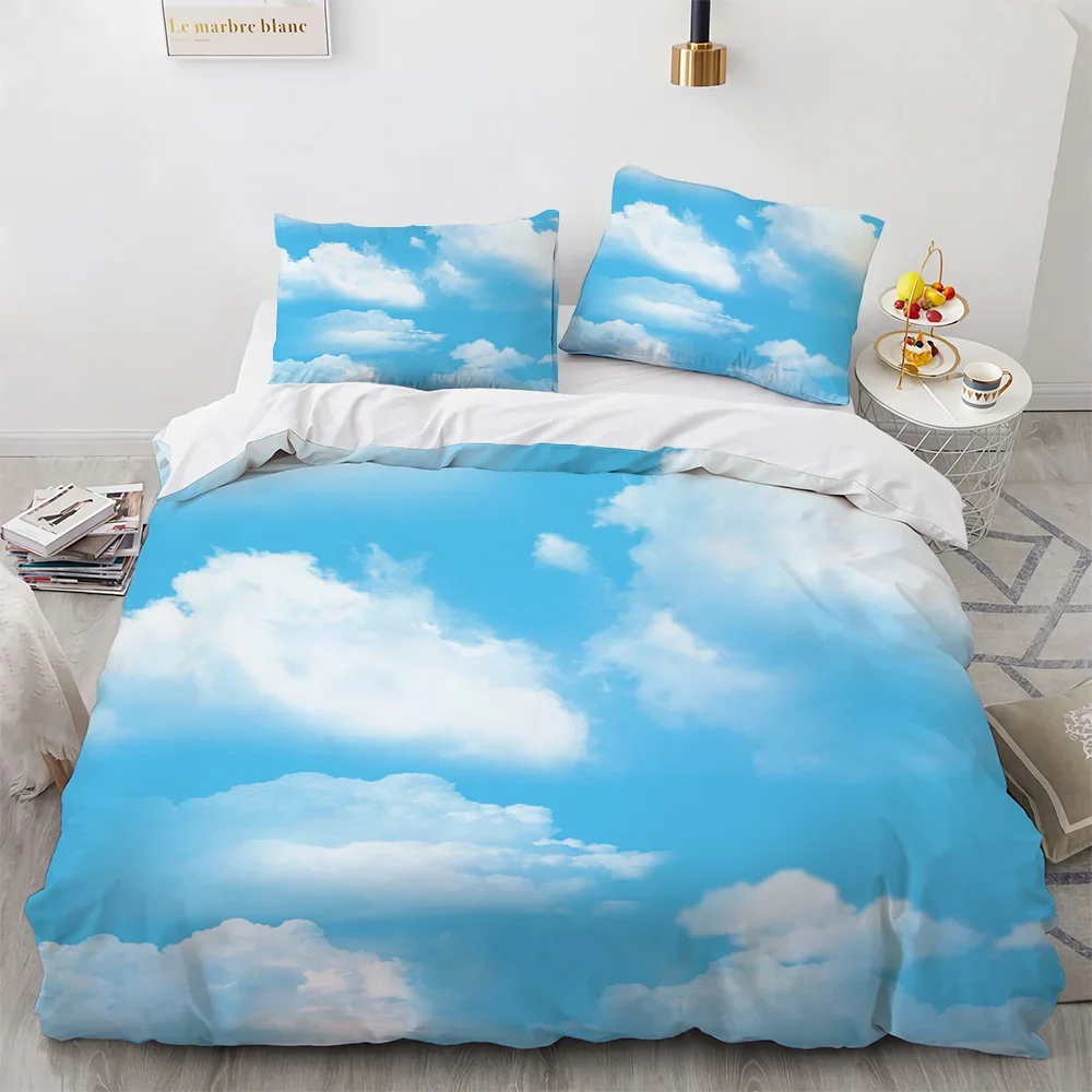 Комплект пододеяльников Blue Sky Cloud King Queen полный размер для детей мальчиков и