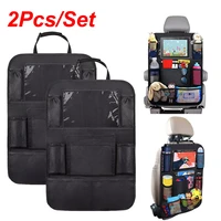 21pc car seat back protector cover multi pocket storage bag touch screen tablet holder storage organizer anti kick mat for kid