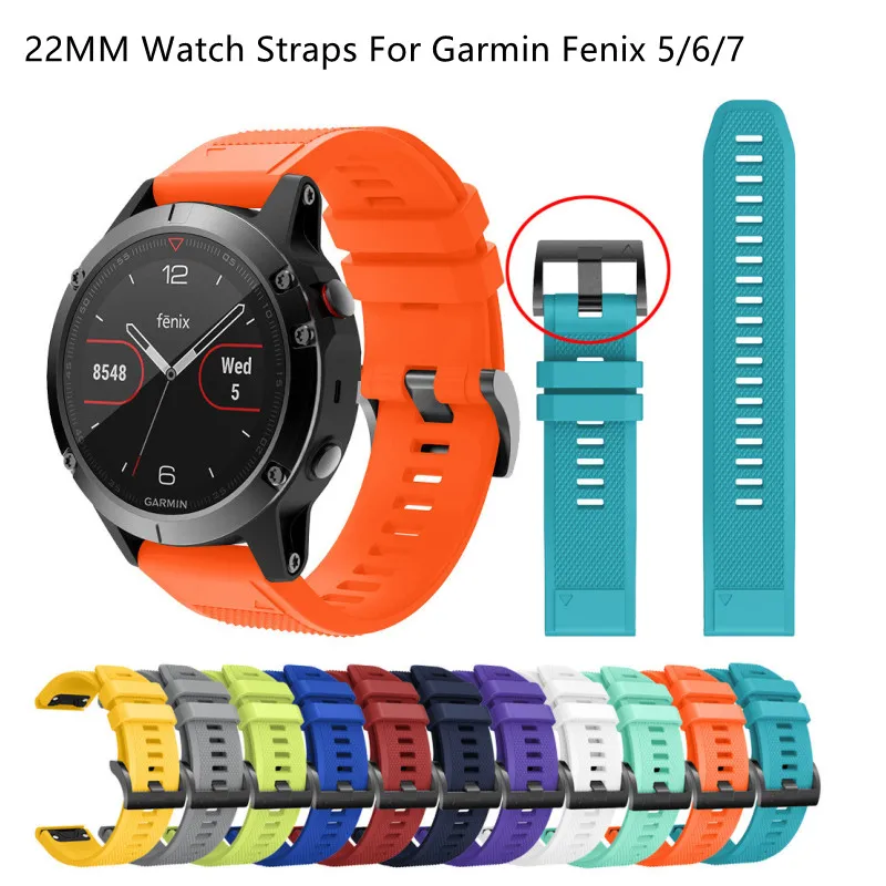 

Ремешок силиконовый для смарт-часов, 22 мм, для Garmin Fenix 6 7