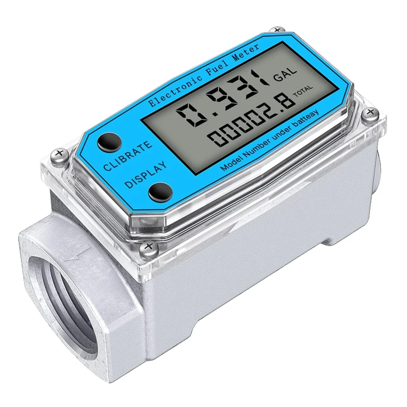 

Digital LCD Display With NPT Counter And FNPT Thread Gas Oil Fuel Flowmeter (1 Inch)