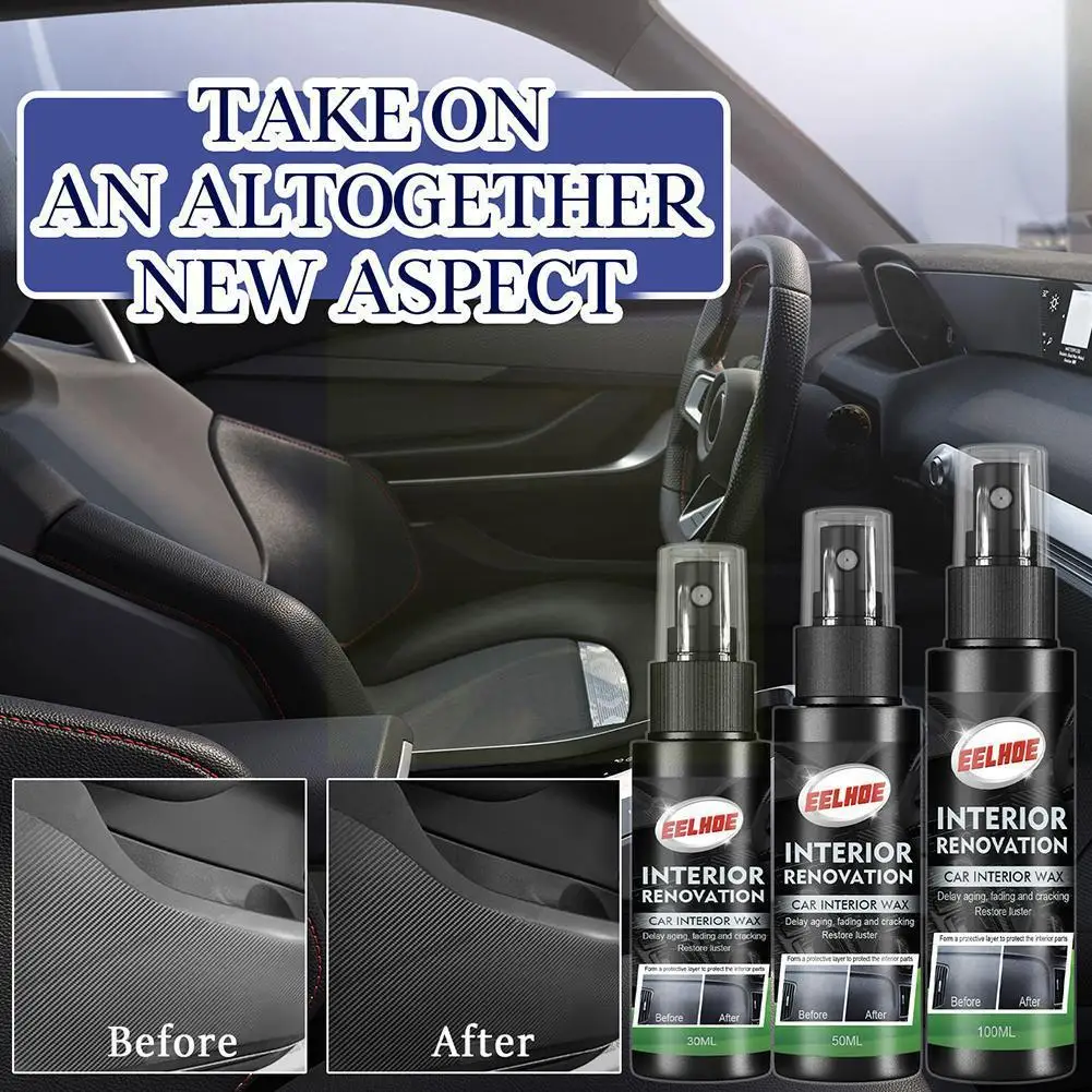 

Plastic Restore Super Shine Car Interior Cleaner Non-greasy Auto Gloss Protection Long Maintain Lasting Detailing Coating Q G1R6