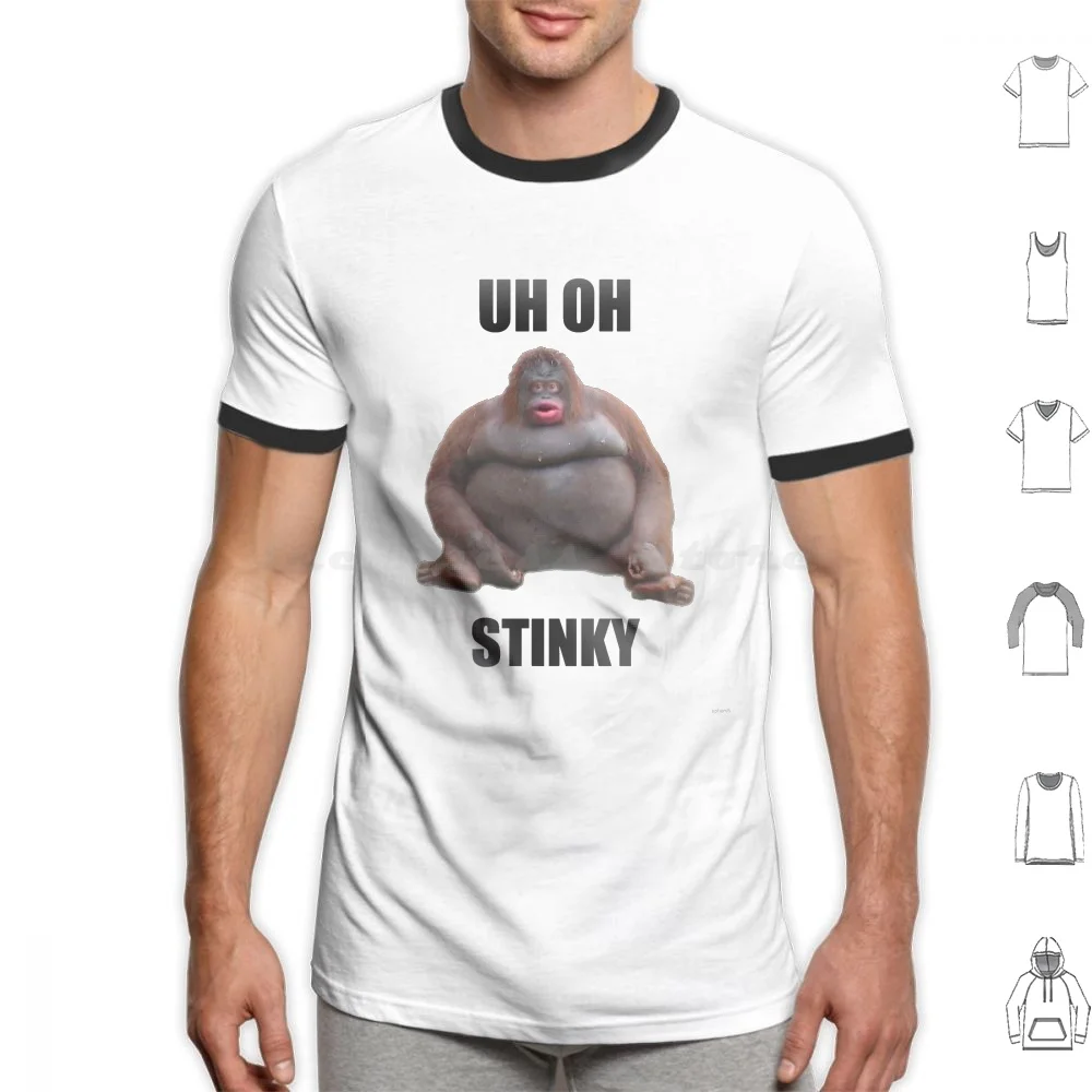 Фото Футболка Le Monke большого размера 100% хлопок обезьяна Le Monke Monki Monke обезьяна флип обезьянка момент смешной мем вонючий пушка Xd №1