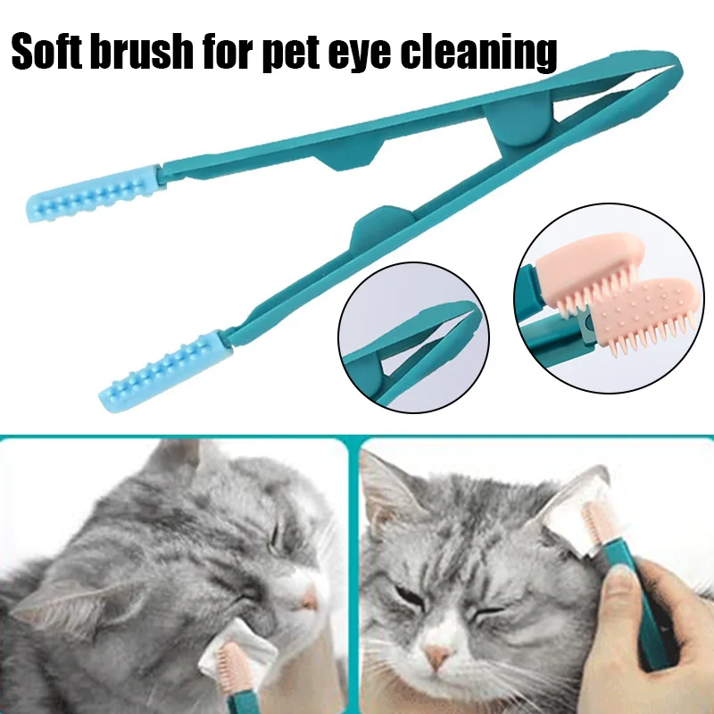 

Cat Knot Brush Small Cat Comb Remover Removing Crust and Mucus Pet Grooming Tool Cat Eye Poo Brush Silicone Soft Cinenient