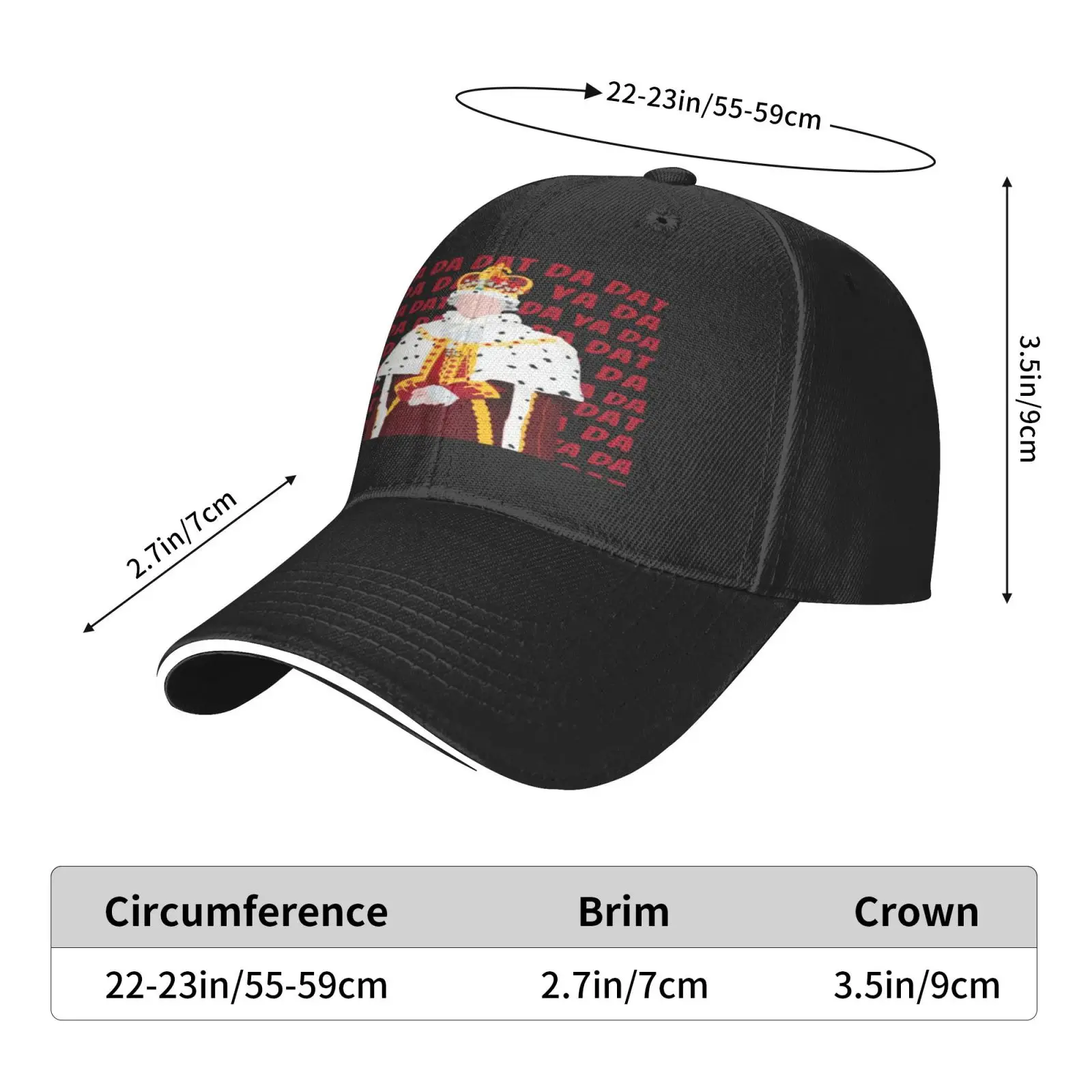 

King George Dat Da Da Hamilton Baseball Caps Cap Trucker Hat Luxury Woman Hat Personalized