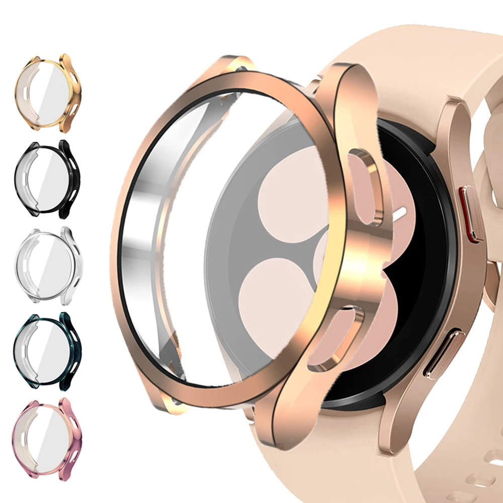 

Case for samsung Galaxy watch 4 classic 46mm/42mm TPU Plated all-around bumper cover Screen protector Galaxy watch 4 44mm 40mm