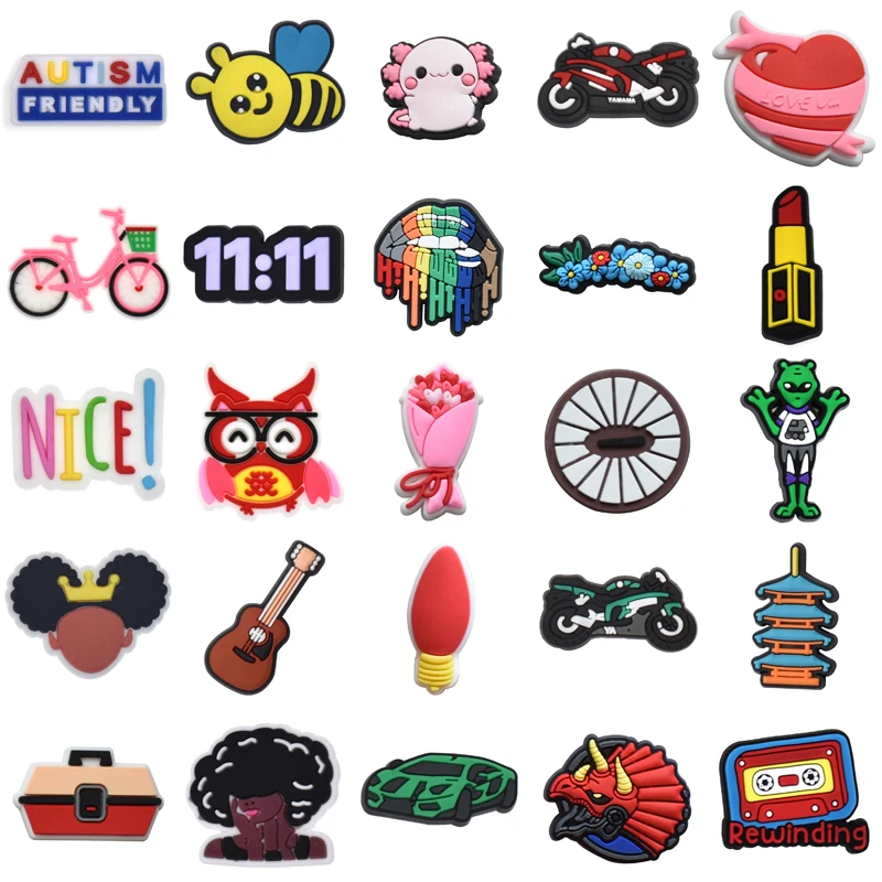 

Shoes Accessories Wholesale Bulk Boy Para Pins Men Girl Women Charm Packs Set Jeans Decorations for Crocs Shoe Charms Gifts Kids