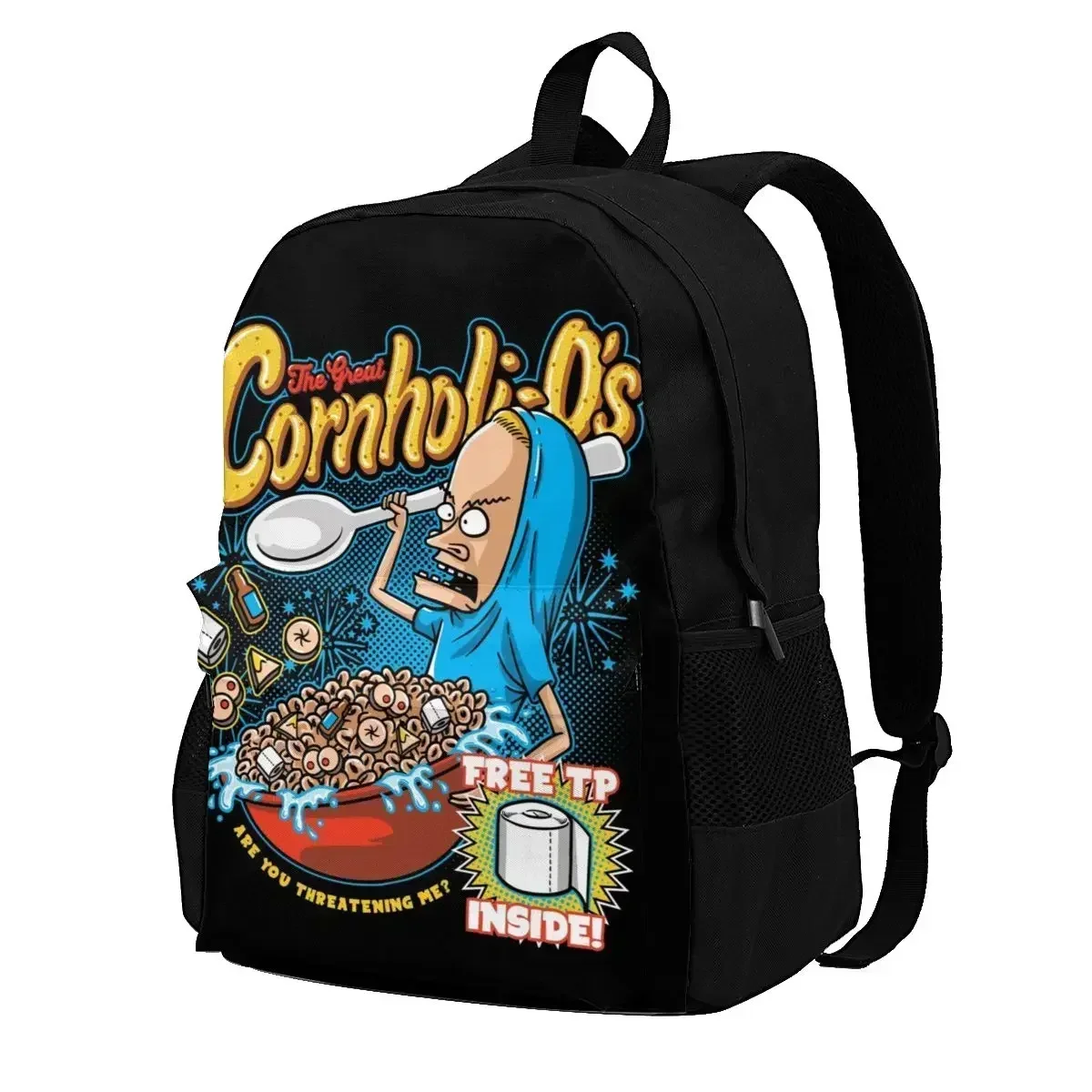 

Cornholi Os Beavis и Butthead Рюкзаки Мультфильм полиэстер Кемпинг мужской рюкзак дышащие очаровательные сумки