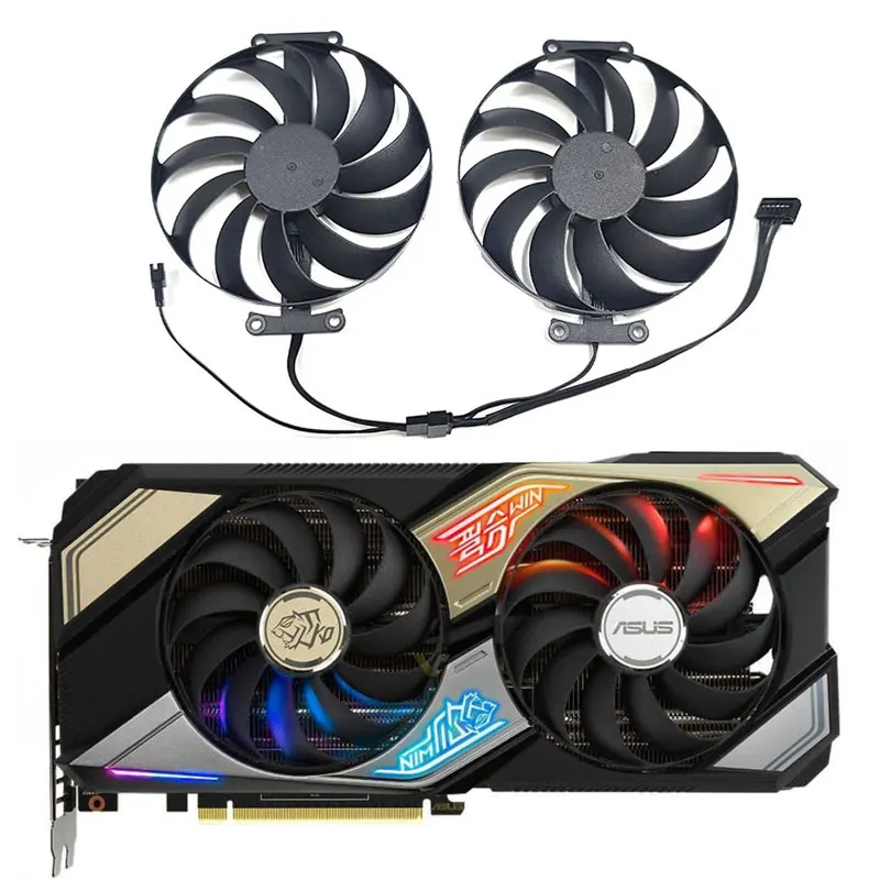 

Новый вентилятор для видеокарты 95 мм 7PIN CF1010U12S T129215SU KO-RTX 3060Ti GPU, для ASUS KO-RTX 3060 3060Ti 3070, охлаждающий вентилятор для видеокарты