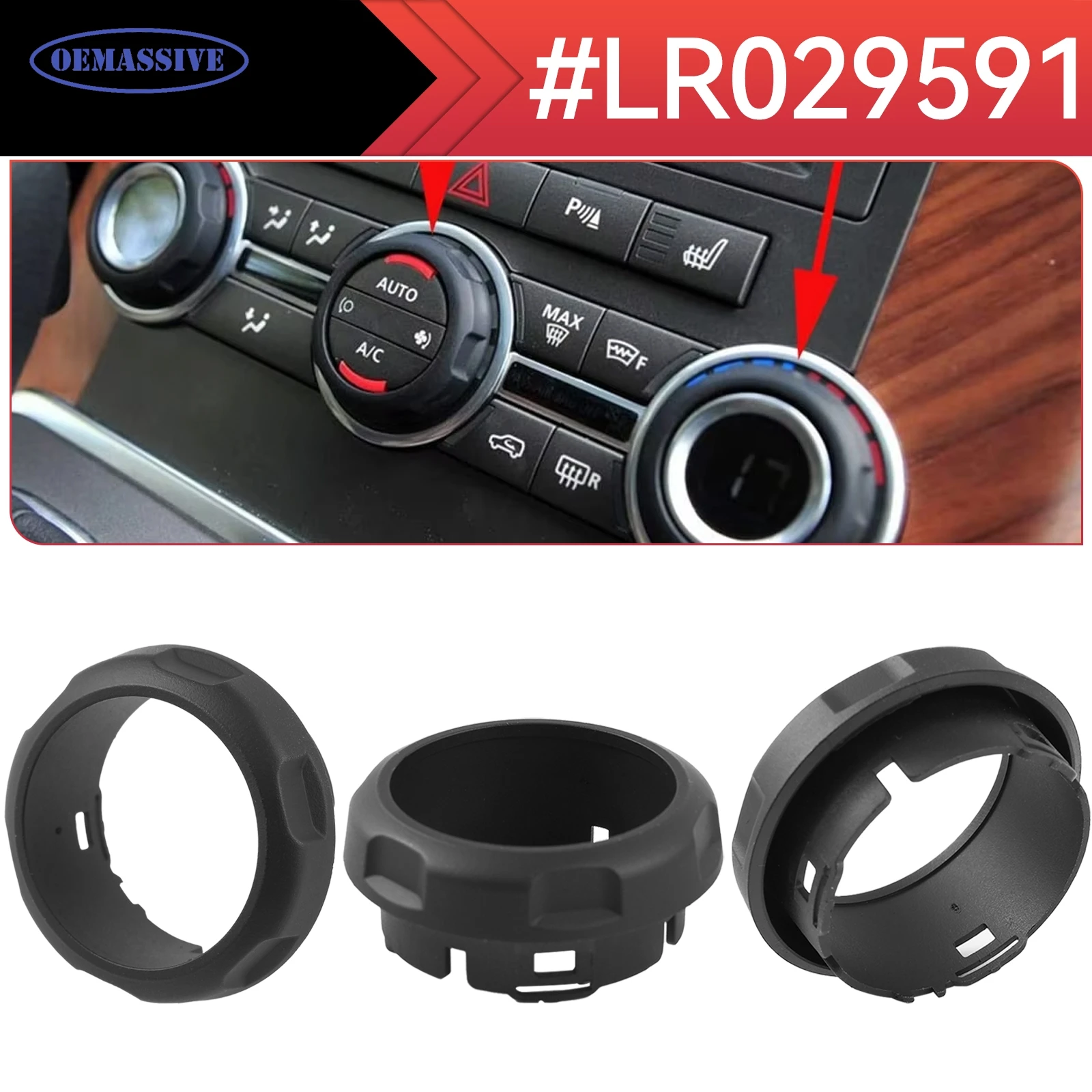 

3 шт. ручка регулировки громкости консоли LR 029591 Для Land Rover Range Rover Sport Discovery 4 2006-2016 накладка переключателя переменного тока