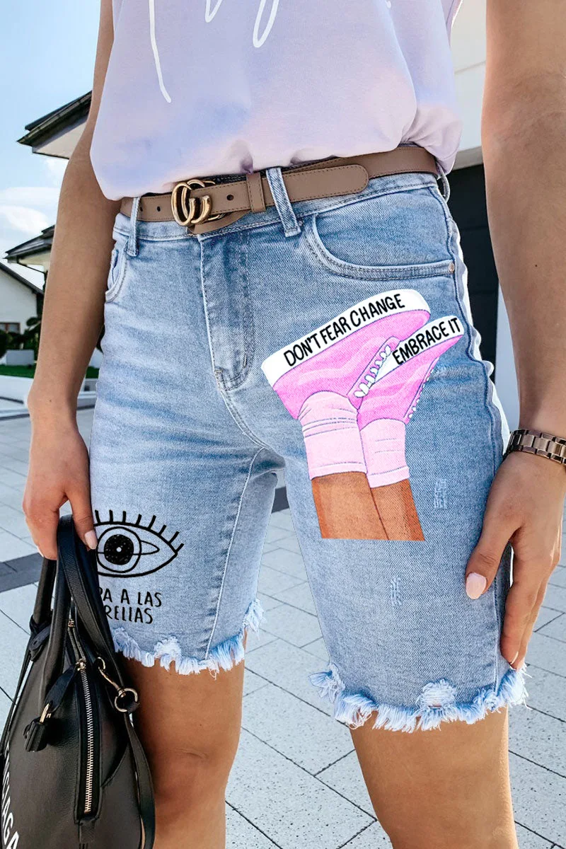 Женские летние уличные туфли для скейтборда джинсы с принтом девушек джинсовые