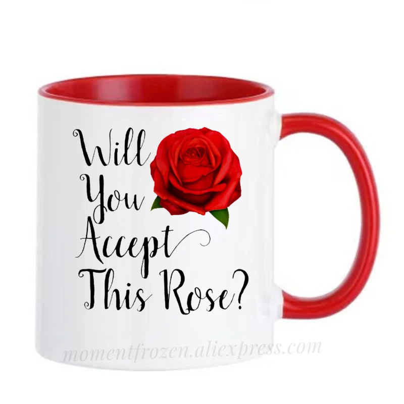 

Rose Flower Cups Valentines Gifts Wife Husband Couples Coffee Mug Tea Mugen Milk Tableware Coffeeware Teaware Beer Drinkware