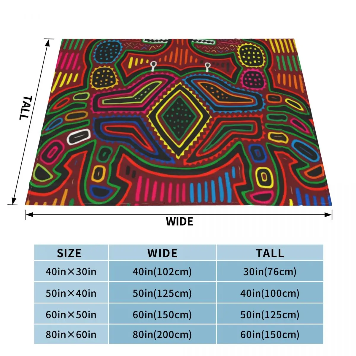 Ультрамягкое Флисовое одеяло Kuna Mola Design в виде краба