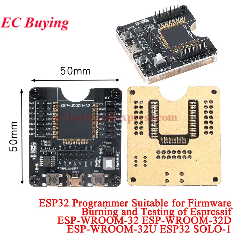Фото Программатор-тестер для отладочных плат ESP8266 ESP-WROOM-32 ESP32-WROVER, инструмент для прошивки и загрузки для ESP-12F/07S/01 №2