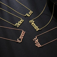 bipin pendant necklace 12 consteling fashion men and women stainless steel birthday necklace jewelry gift