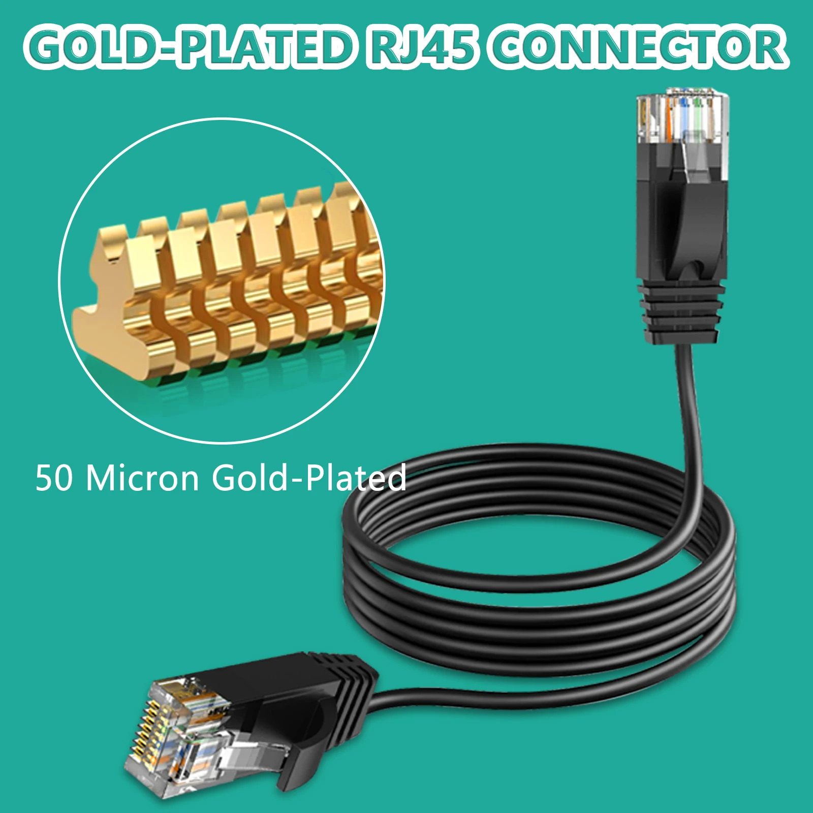 Фото CAT6a Ethernet-кабель ugreen 10 Гбит/с/600 МГц экранированный сетевой кабель RJ45 для игр/ПК/PS5/Xbox/CCTV 100% чистая медь №4