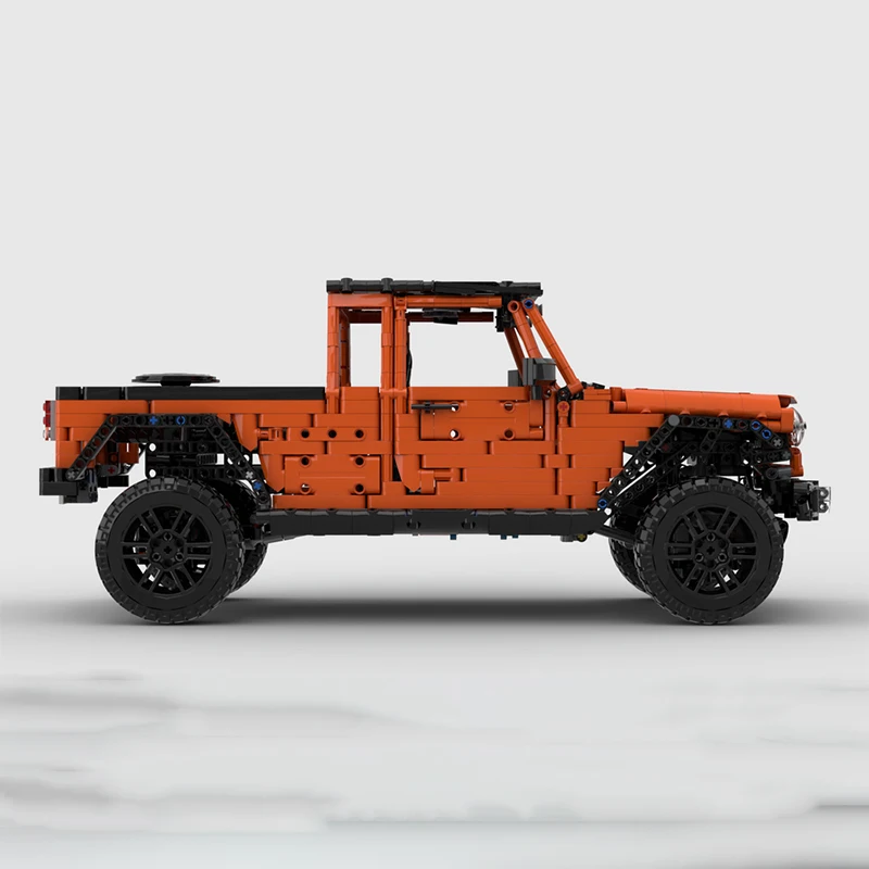 Фото 2019 деталей MOC Technical Jeep Wrangler JK8 - модель B-Model, строительные блоки, коллекция 