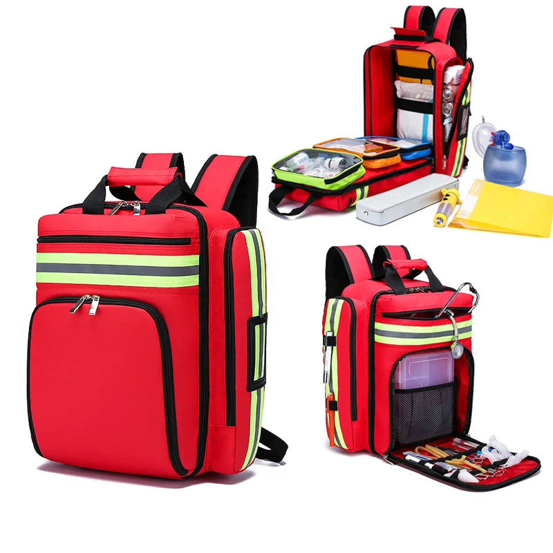 

Disaster Relief Bag First Aid Kit Emergency Rescue Backpack Large Capacity Classified Storage Survival Kits Medical Organizer