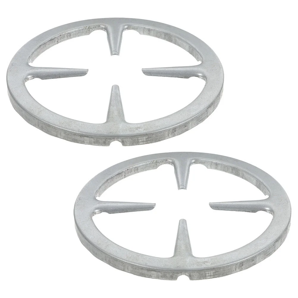 

2 Pcs Pot Coffee Stove Holder Fixing Shelf Small Rack Household Gas Racks Metal Stand Support Pad