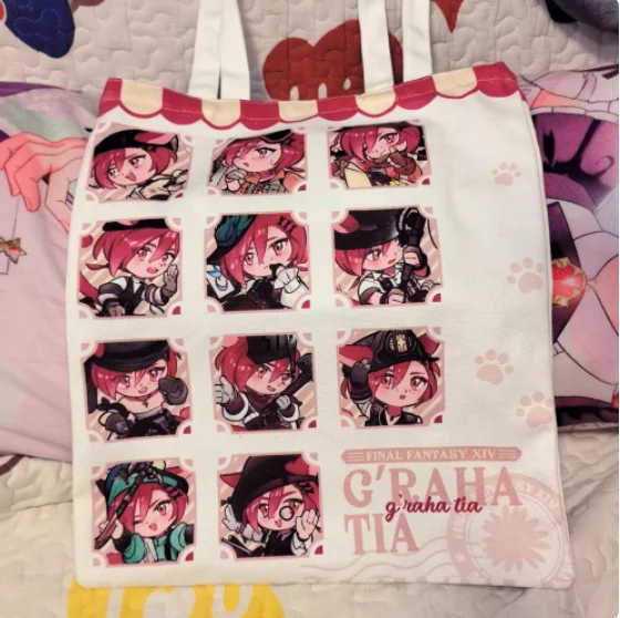 Аниме FINAL FANTASY XIV FF14 G'raha Tia мягкие игрушки холст сумка коллекция реквизит для