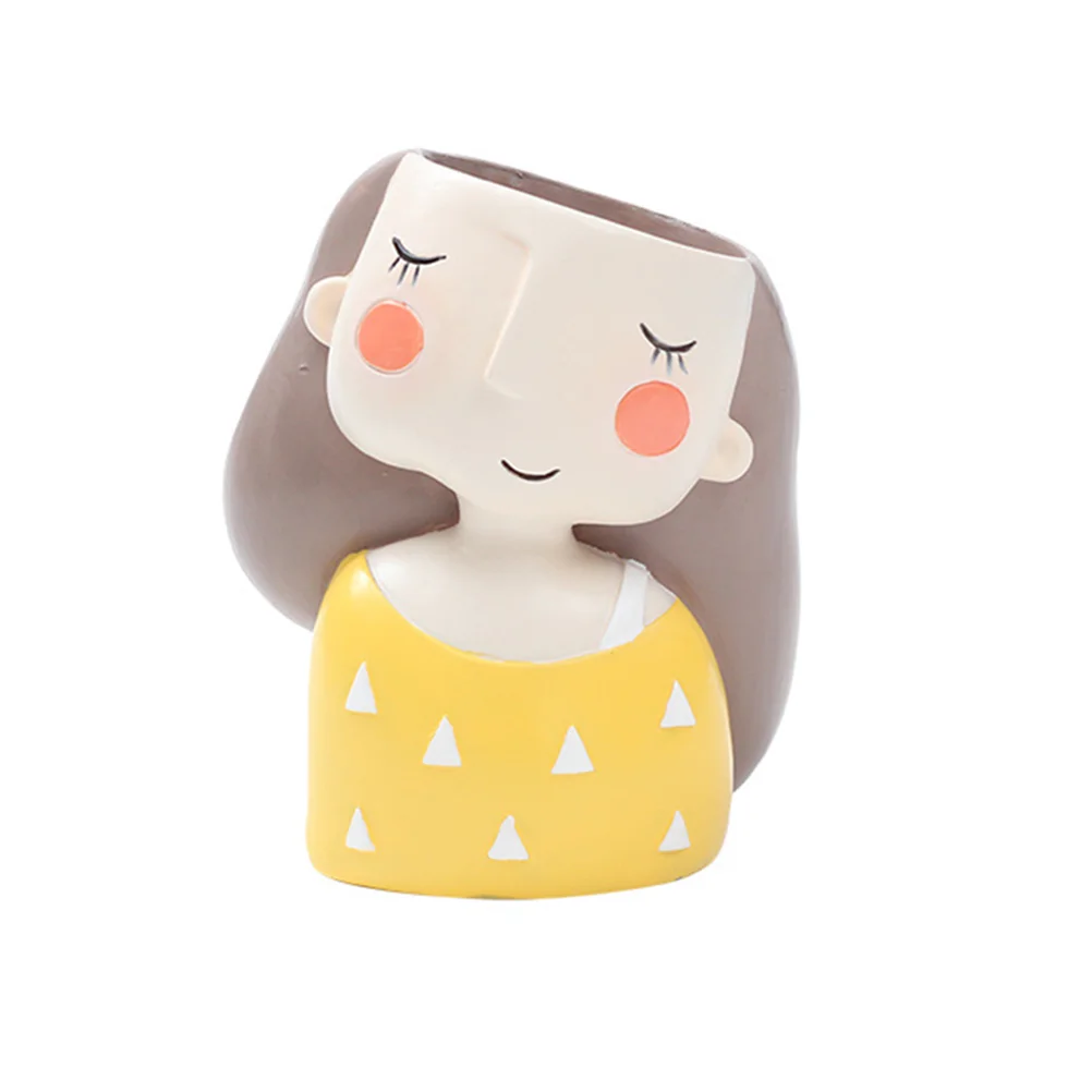 

Girl Shaped Cartoon Flower Pot Vase Pot Home Decoration for Succulent Plants