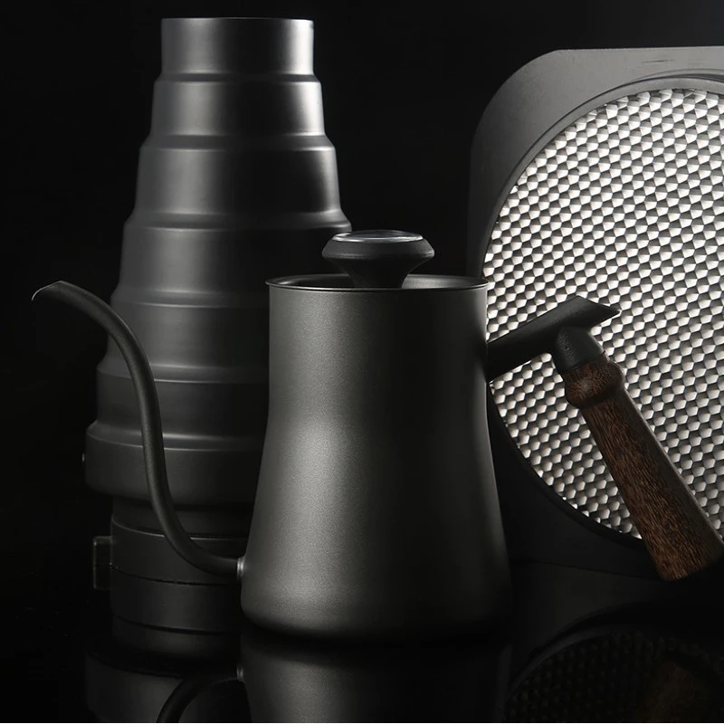 

Чайник кофейный из нержавеющей стали с термометром и крышкой, 650 мл