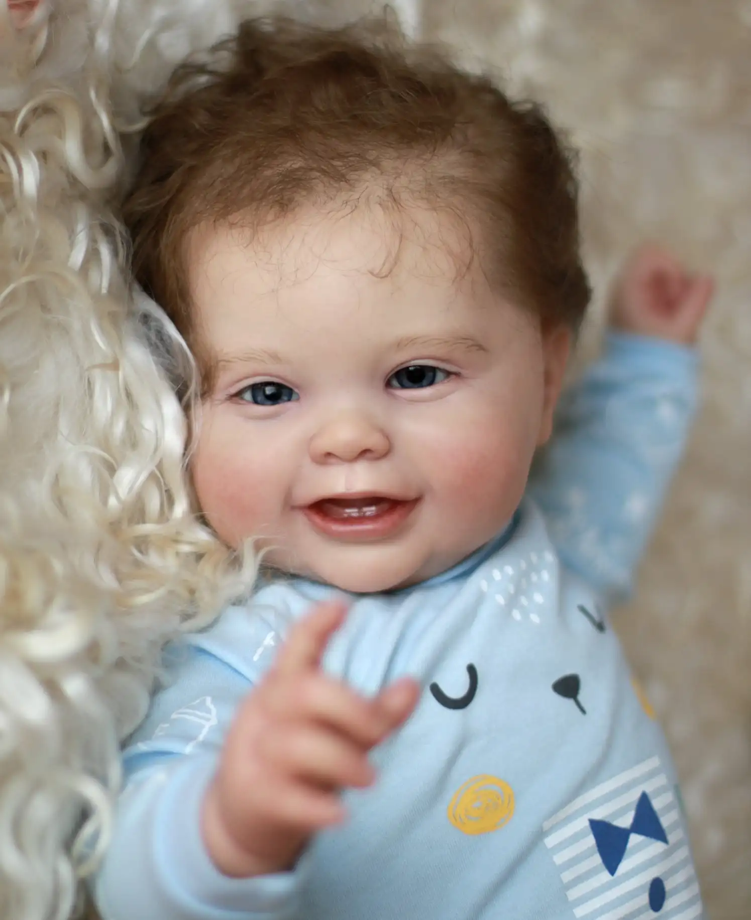24.5 Inch DIY Blank Kodi Kit Fresh Color Soft Unpainted Unfinished Smiling Doll Babies images - 6