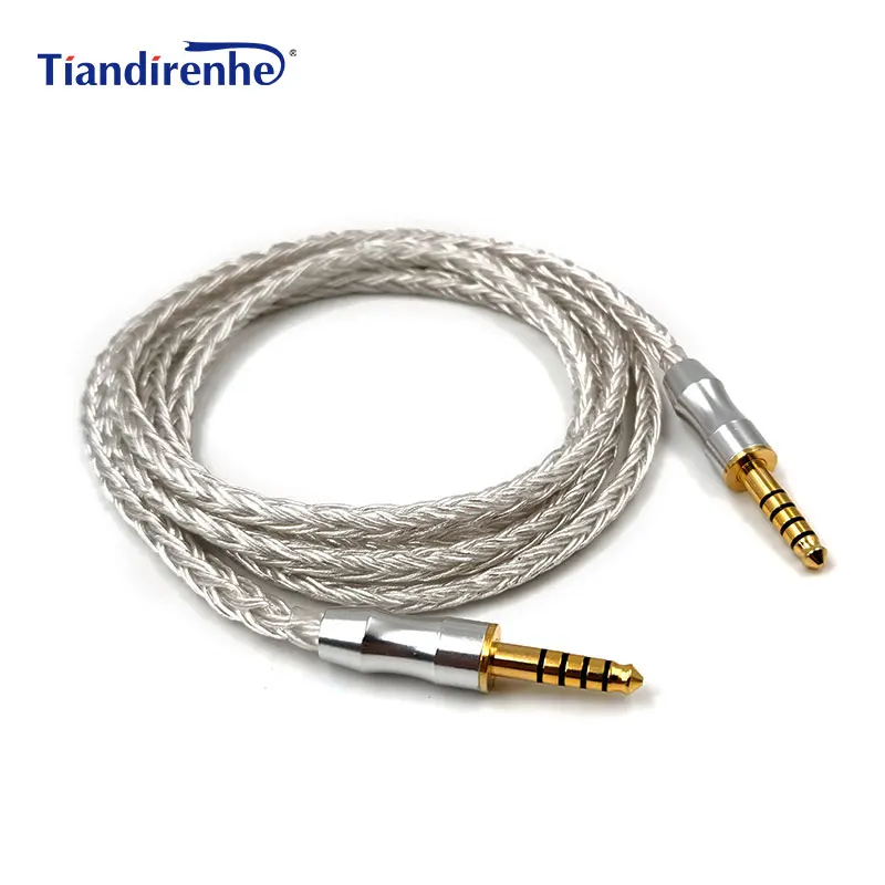 New 4.4mm Balanced cable pair recording headphone cable 16 strands of single crystal copper silver-plated HIFI upgrade cable
