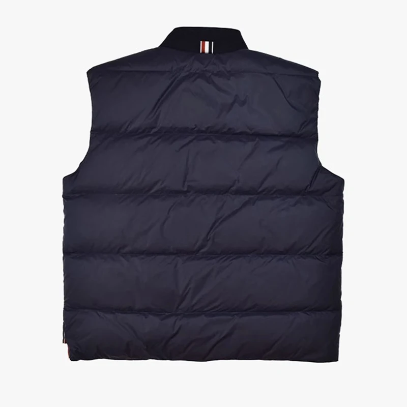 TB THOM Winter Men Down Jacket Vest Thicken TB Striped Sport Casual Outerwear Winter White Duck Down High Quality Men Jacket