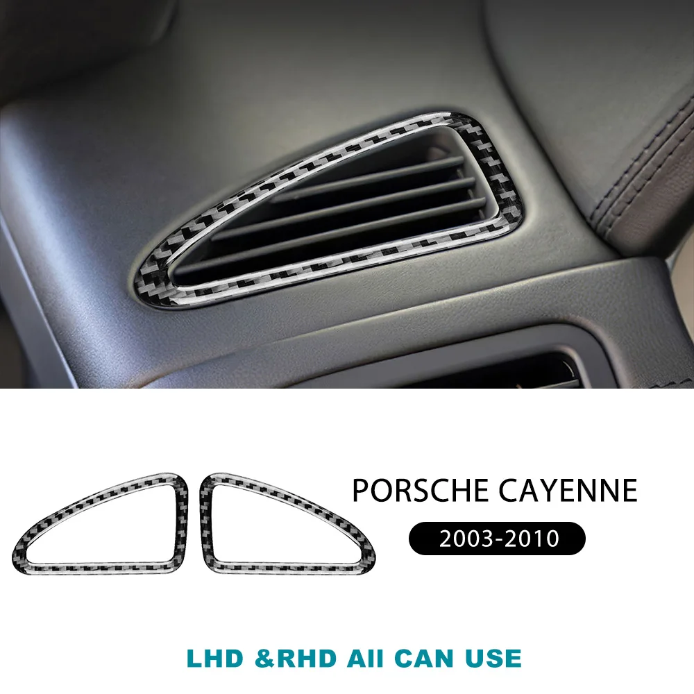 

Настоящая мягкая наклейка из углеродного волокна для Porsche Cayenne 2003 2004 2005 2006 2007 2008 2009 2010, демистер на вентиляционное отверстие, аксессуары для интерьера