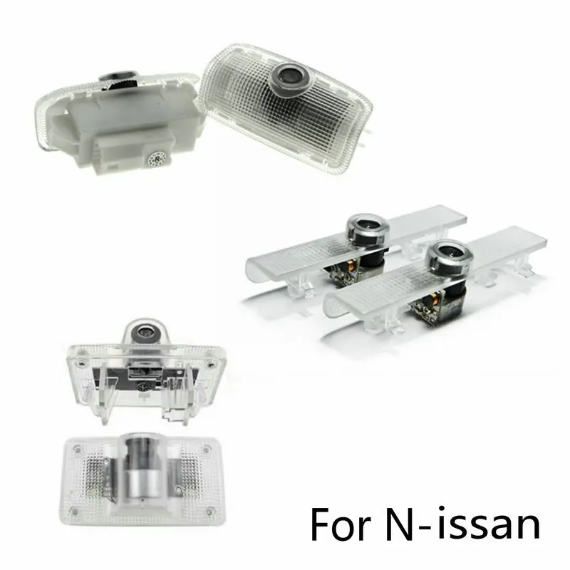 

2X Car Led Logo Door Light For Nissan Teana Murano GT-R X-trail Maxima Navara Patrol Maxima A35 Terra Alitma Armada Titan Navara