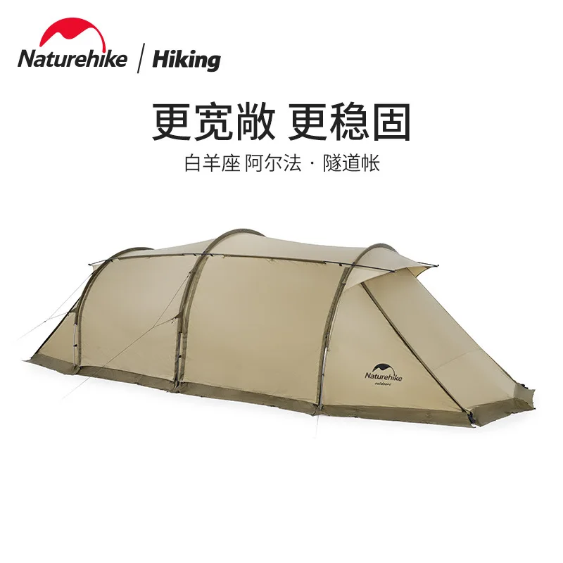 

Naturehike Aries Alpha Tunnel Tent NH22YW004 Extended Loop Tents 1Room 1Hall for 4-6 People Family Outdoor Camping Travel 4 Room