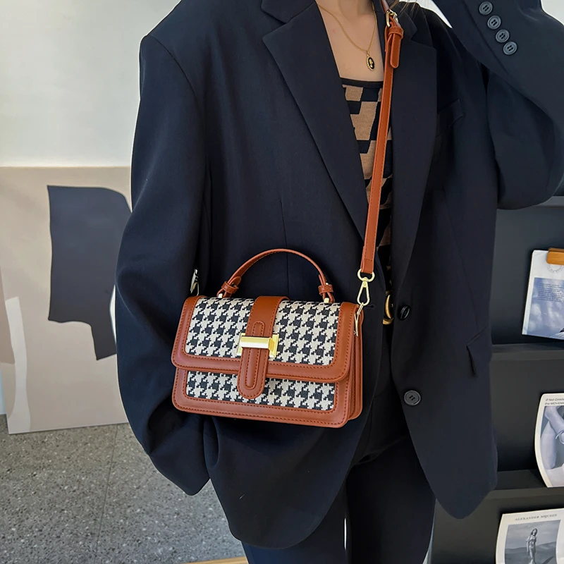 Women's Bag All-match Designer Handbag Purse Women's 2023 New Trendy Lingge Ladies Messenger Bag Fashion Shoulder Bag Sac