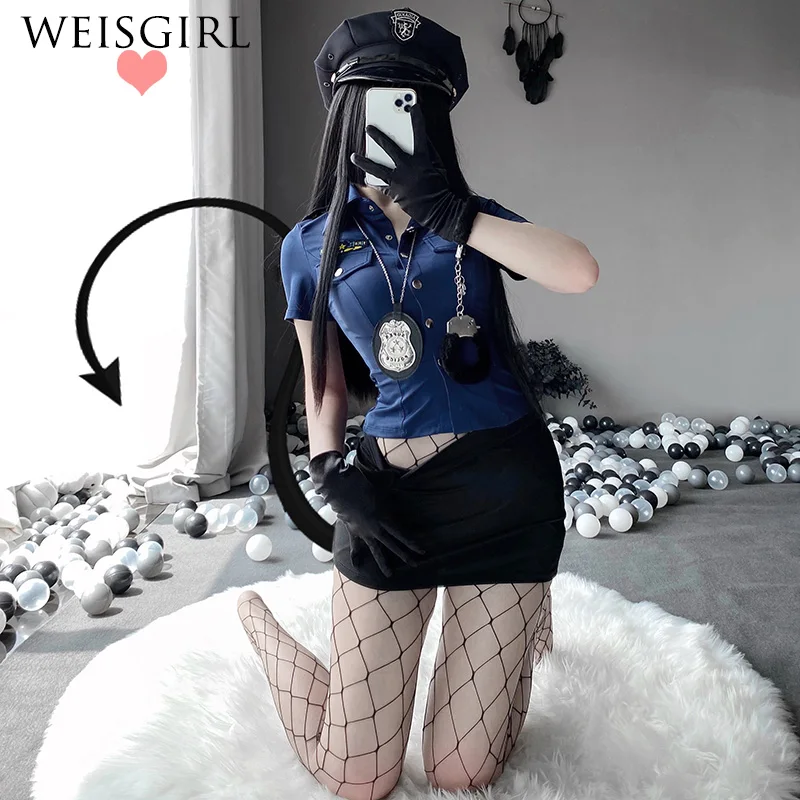 

Sexy Lingerie Female Police Stewardess Uniform Temptation Passion Suit Bed Coquettish Sexy Emotional Pajamas Large Size Female