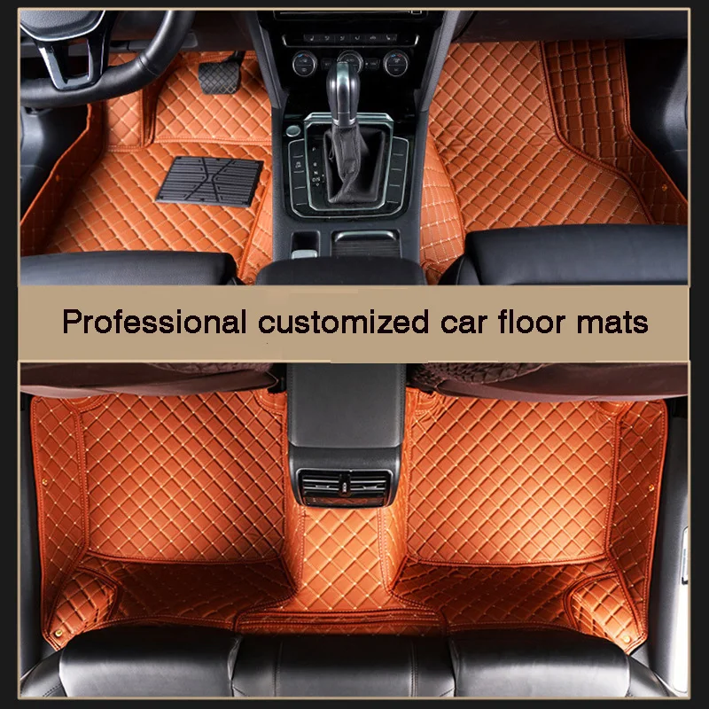 Full Surround Custom Diamond Checkered Car Floor Mat for HYUNDAI Encino Equus i30 ix25 ix35 ix45 Genesis Kona Rio  Auto Parts