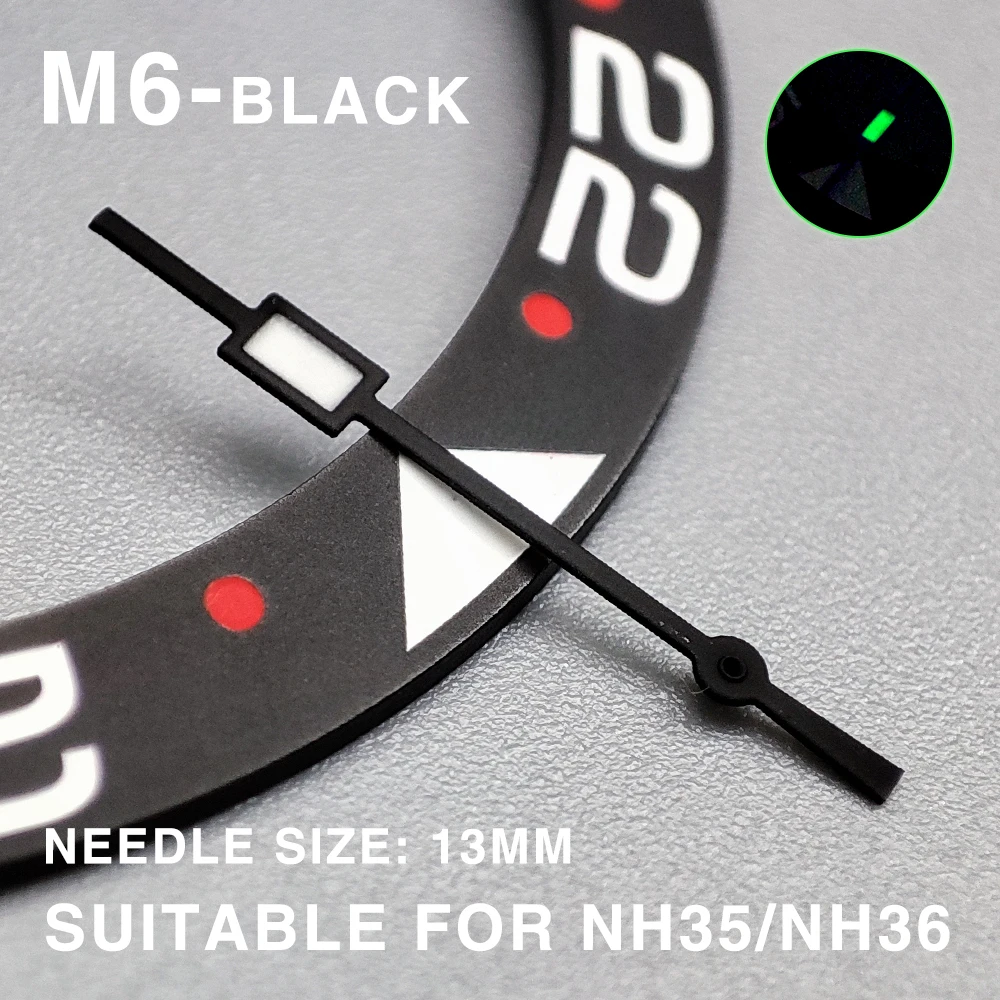Modified Accessories NH35 Watch Hands Glow -/Secondhand  Watch Hands Suitable for NH35 NH36 Movement
