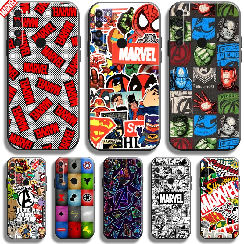 

Marvel Logo Avengers For Xiaomi Redmi Note 8T Phone Case 6.3 Inch Soft Silicon Coque Cover Black Funda Comics Captain America