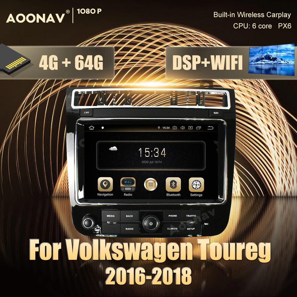 Автомагнитола 2 din на Android с GPS мультимедийный плеер для Volkswagen Toureg 2016-2018