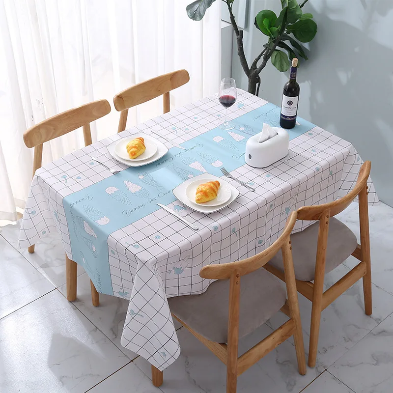 

Northern Europe Tablecloth Waterproof Thin Plastic Soft Glass Kitchen Table Cloth Rectangle Dinning Table Cover Mat tapetes