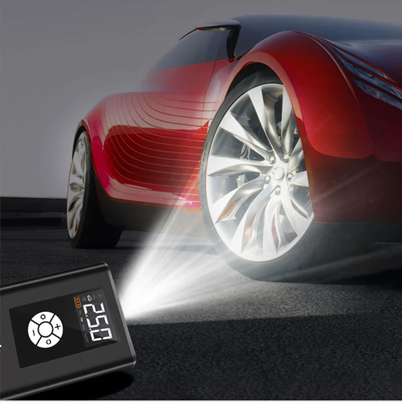 Электрический автомобильный воздушный насос портативный беспроводной