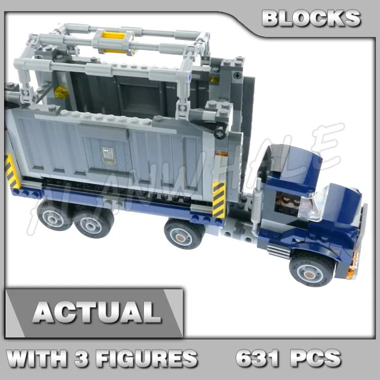 631 шт. мир динозавров Дино транспортный прицеп грузовик съемный контейнер 10927