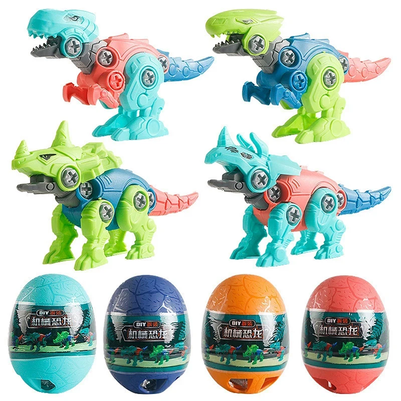 

Children's Disassembly and Assembly Building Blocks DIY Assembly Screw Twisted Egg Blind Box Dinosaur Egg Random Style 1pc