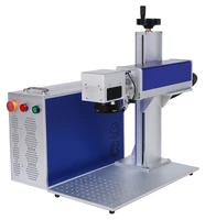 20w metal fiber laser marking machine metal with rotary chuck