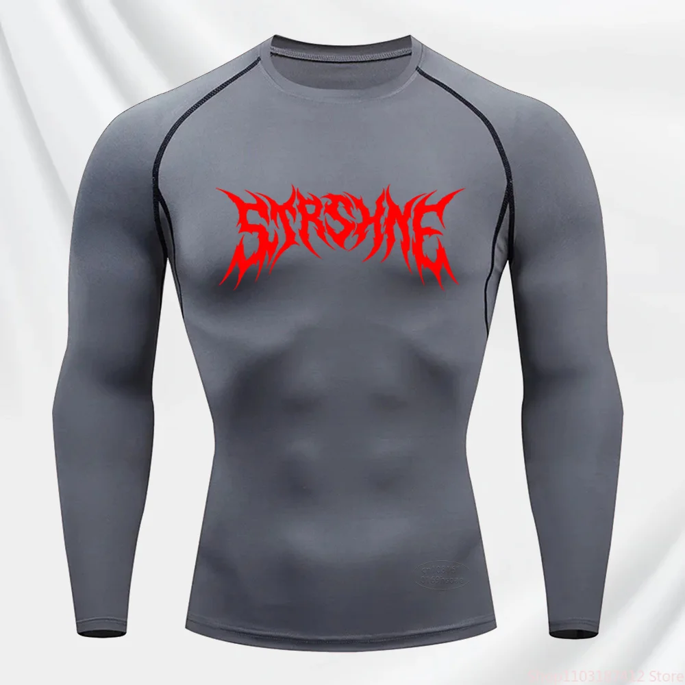 Мужская спортивная быстросохнущая футболка с длинным рукавом для фитнеса и