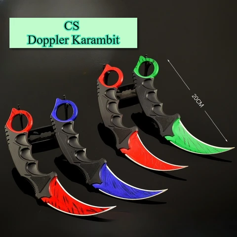 Металлический игровой нож CS Gunfight Game Doppler Karambit