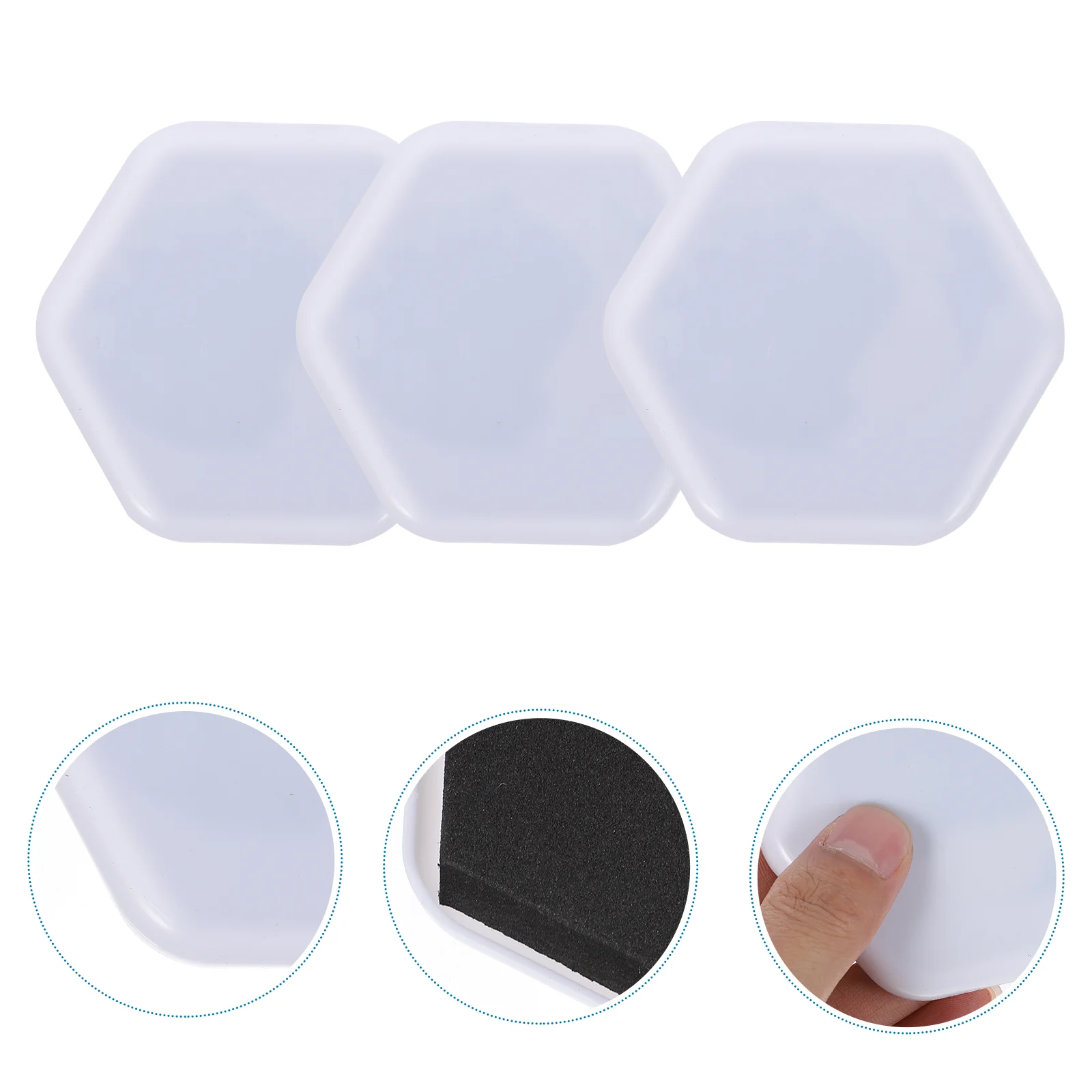 

8pcs Furniture Pad Hexagonal Furniture Slider For Carpet Chair Hardwood Floor