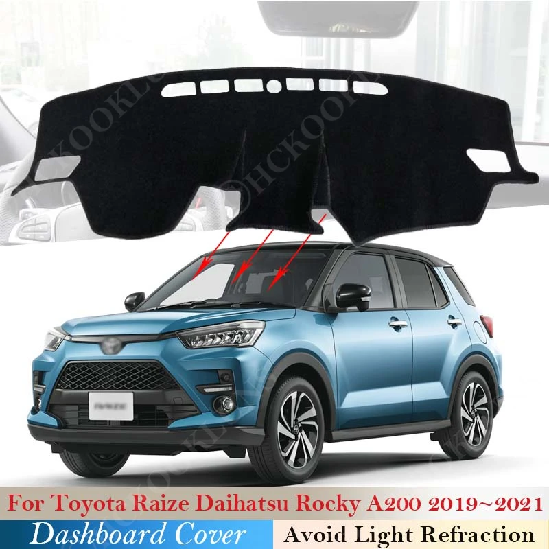 Коврик для приборной панели для Toyota Raize Daihatsu, Rock A200, 2019-2021, козырёк от солнца, аксессуары с козырьком автомобиля