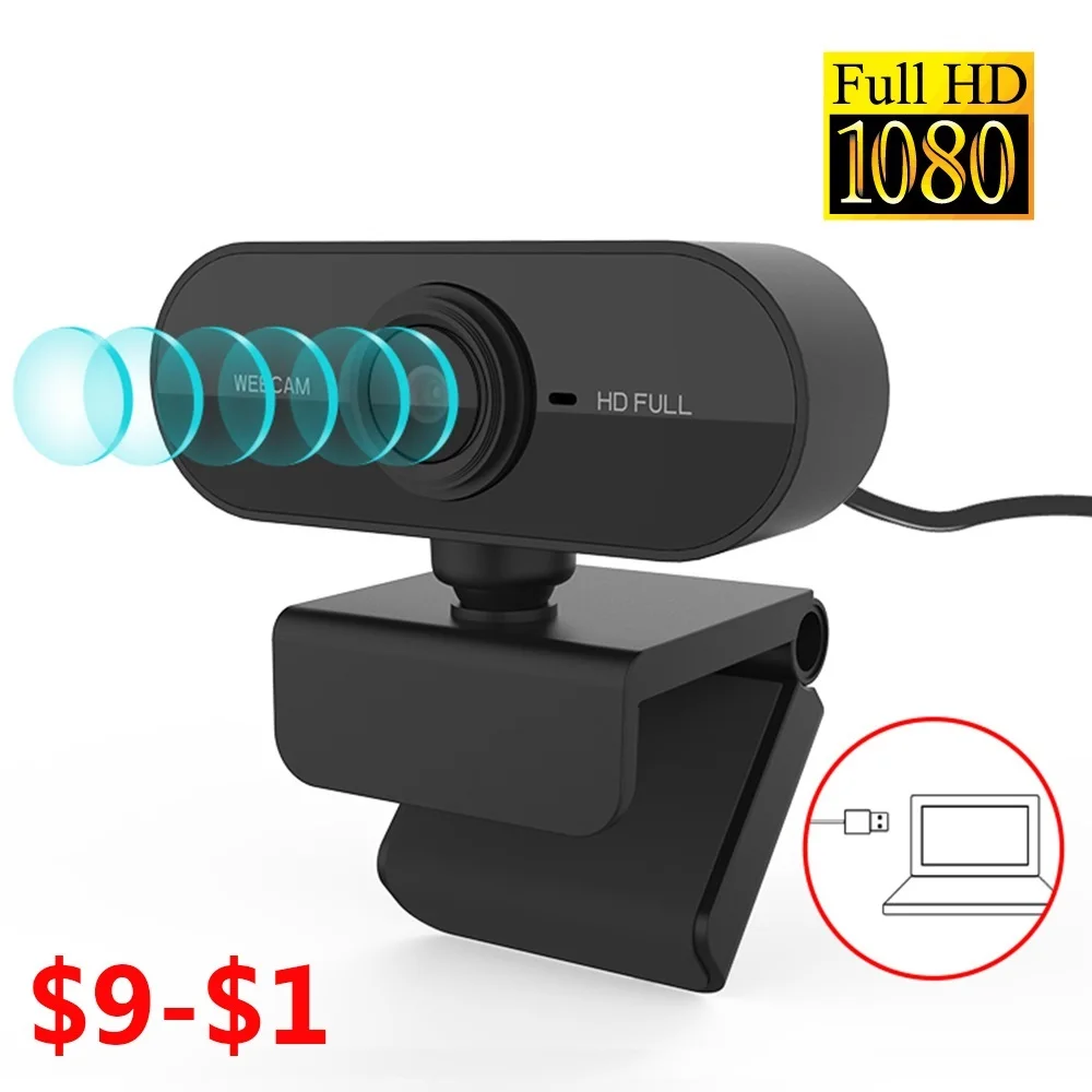 

2022 Webcam 1080P Full HD Web Camera With Microphone USB Plug Web Cam For PC Computer Mac Laptop Desktop YouTube Skype Mini
