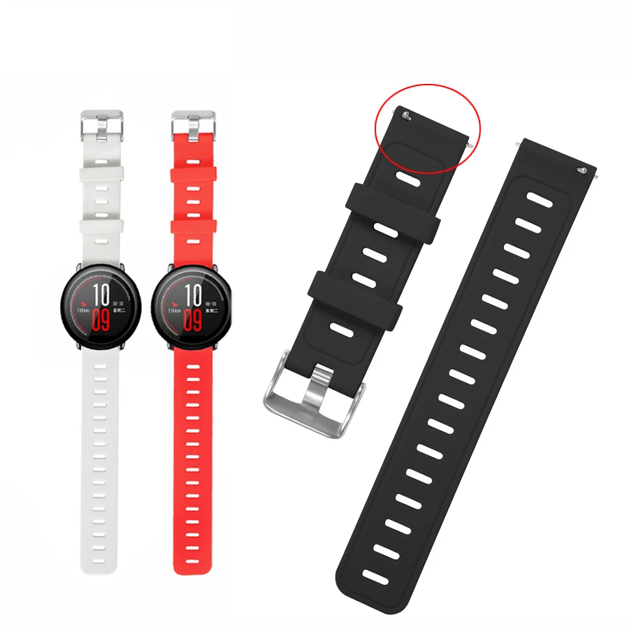 

Sport Strap for Huami Amazfit Pace Stratos 2 2S 22mm silicon smart watch accessory bracelet belt For Samsung galaxy watch 46mm