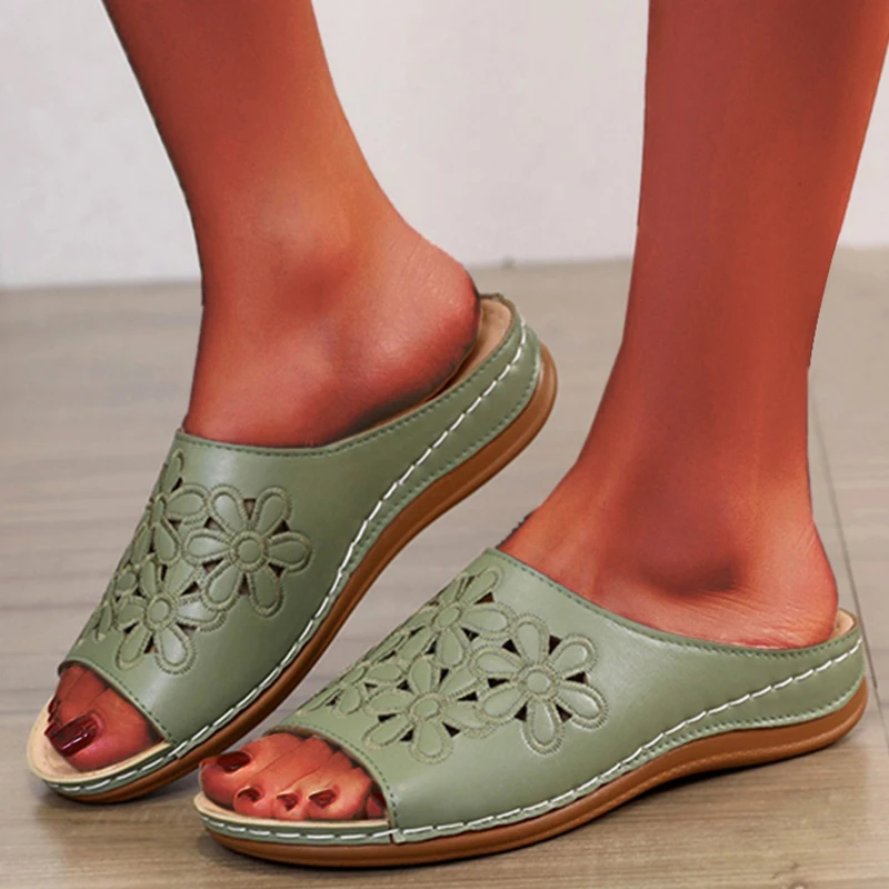 

Fashion Women Sandals Shoes Soft Sandals Women Shoe Slip On Walking Shoes Slippers Hollow Out Female Zapatos De Mujer
